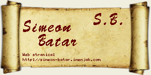 Simeon Batar vizit kartica